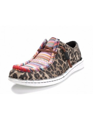 Justin Hazer Leopard/Serape Ladies' Casual Shoe en linge