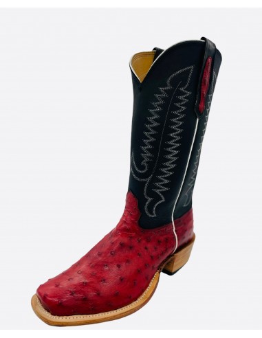 Fenoglio Exclusive Red Full Quill Ostrich Men's Boot l'achat 