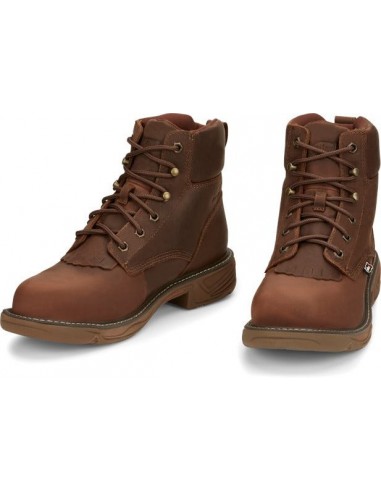 Justin Men's Stampede Rush Barley Brown Lace Up Work Boot paiement sécurisé