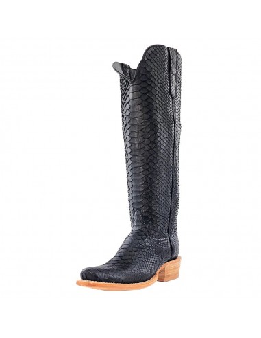 R. Watson Ladies' Black Python Boot soldes