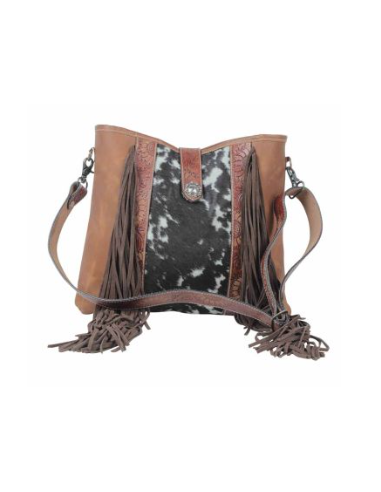 Myra Cynosure Leather Hairon Bag brillant des détails fins