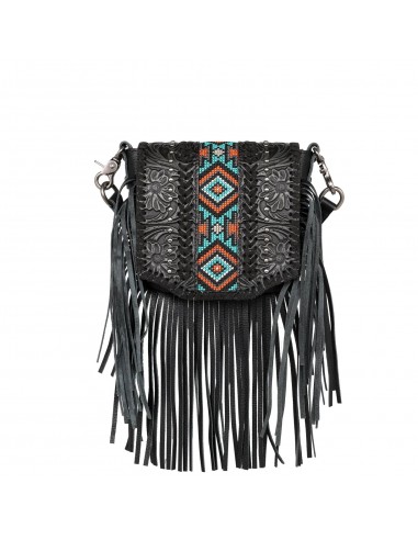 Montana West Genuine Leather Tooled Collection Fringe Crossbody Les magasins à Paris et en Île-de-France