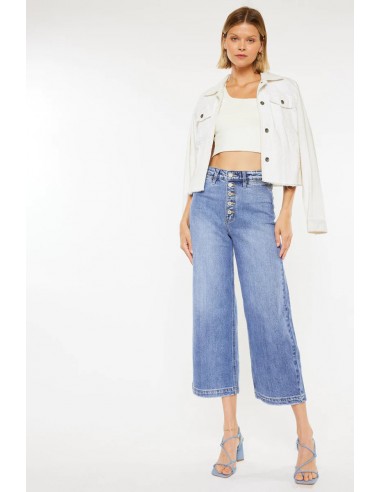 Kancan Ultra High Rise Wide Leg Jeans rembourrage situé sous