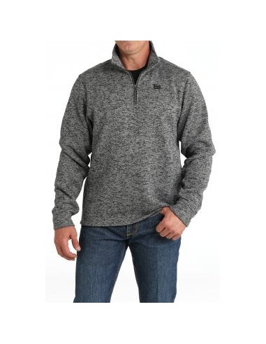 Cinch Men's 1/4 Zip Pullover Sweater Gray paiement sécurisé