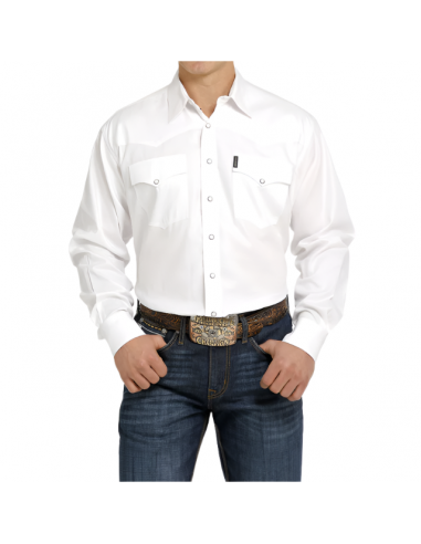 Cinch White Pearl Snap Men's Shirt Profitez des Offres !