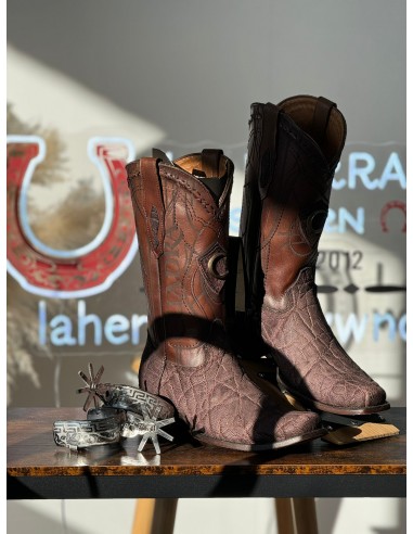 CUADRA BOOTS ELEPHANT CHOCOLATE SKIN SEMI SQUARE TOE en ligne des produits 