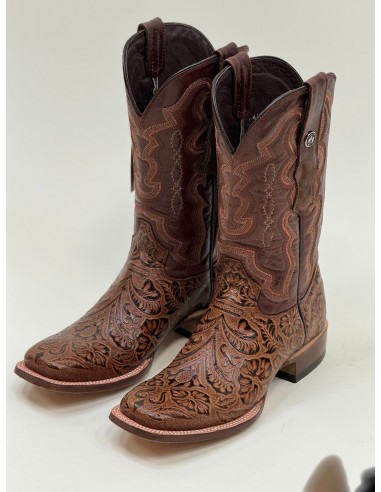 TANNER MARK MEN BOOT HAND TOOLED COGNAC sur le site 