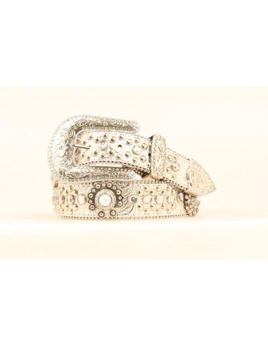 Nocona Floral Crystal Concho Ladies' Belt Profitez des Offres !