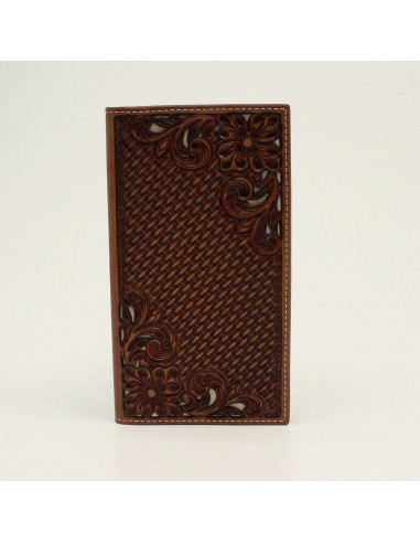 Nocona Basketweave Floral Embossed Rodeo Wallet votre