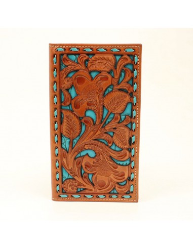 Nocona Tan Embossed Underlay Rodeo Wallet de technologie