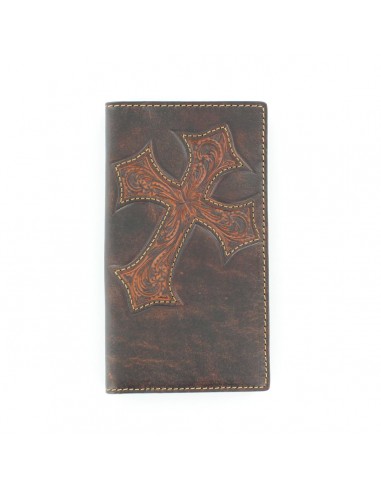 Nocona Diagonal Cross Rodeo Wallet brillant des détails fins