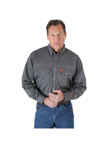 Wrangler Grey RIGGS FR Men's Work Shirt est présent 