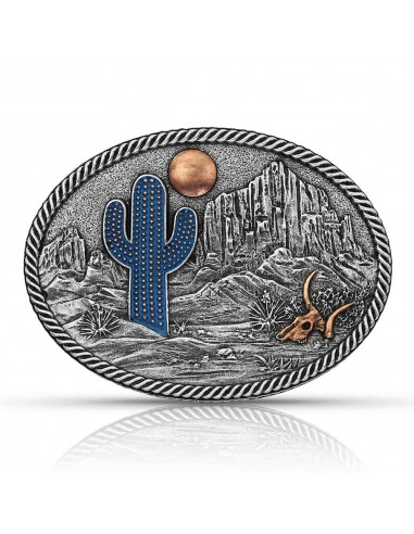 Montana Silversmiths Desert Moon Cactus Attitude Buckle pas chere