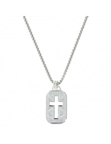 Montana Silversmiths Western Lace Cross Cut Out Token Necklace sur le site 