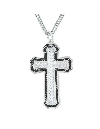 Montana Silversmiths Pinpoints and Wheat Cross Necklace À commander