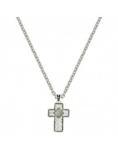 Montana Silversmiths Banded Feathered Cross Necklace soldes