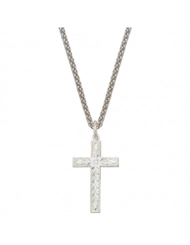 Montana Silversmiths Silver Engraved Cross Necklace ou a consommer sur place