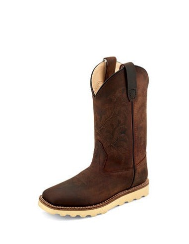 Old West Broad Toe Tan Children's Boot en ligne des produits 