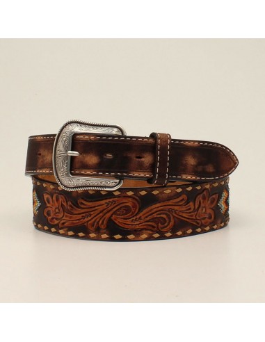 Tooled and Beaded Men's Belt une grave pollution 